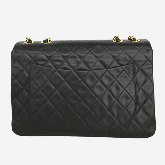 Authentic Vintage Chanel Lambskin Quilted Maxi Flap w 24k Gold-Plated Hardware - Picture 5 of 15